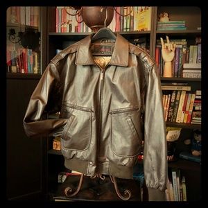 Phase Two Leather Bomber Jacket